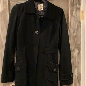 Black wool coat